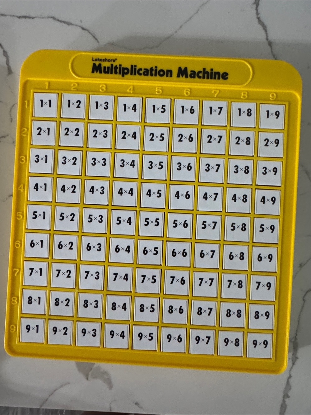 Lakeshore Yellow Multiplication Machine Educational Tile Board